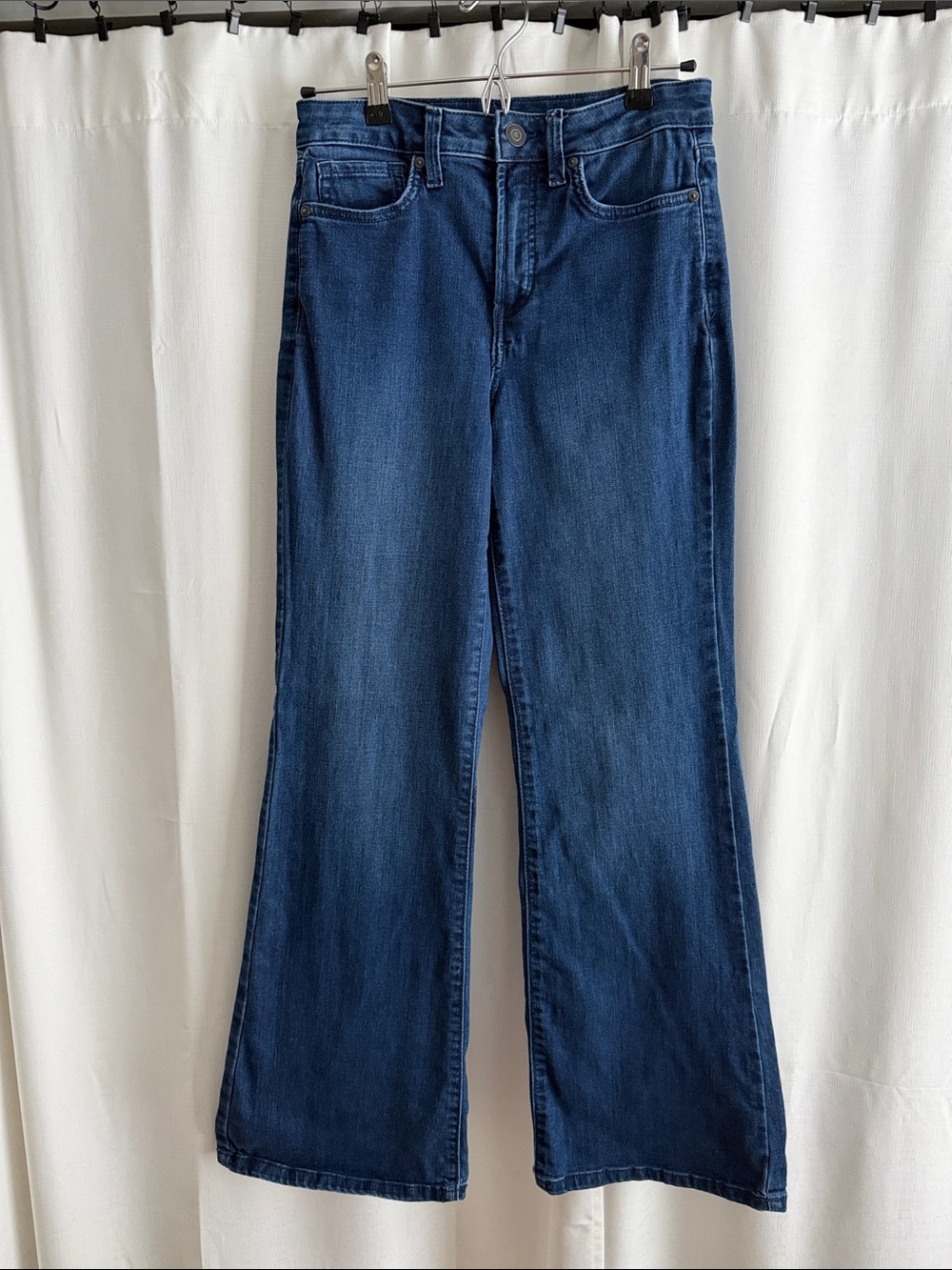 LC Lauren Conrad Dark Blue High-Rise Wide-Leg Jeans